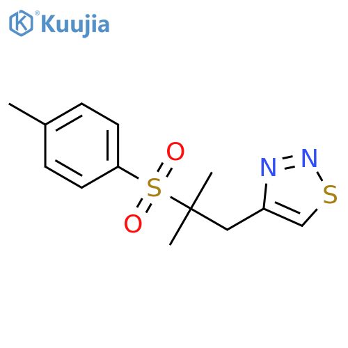 1,2,3-THIADIAZOLE, 4-[2-METHYL-2-[(4-METHYLPHENYL)SULFONYL]PROPYL]- structure
