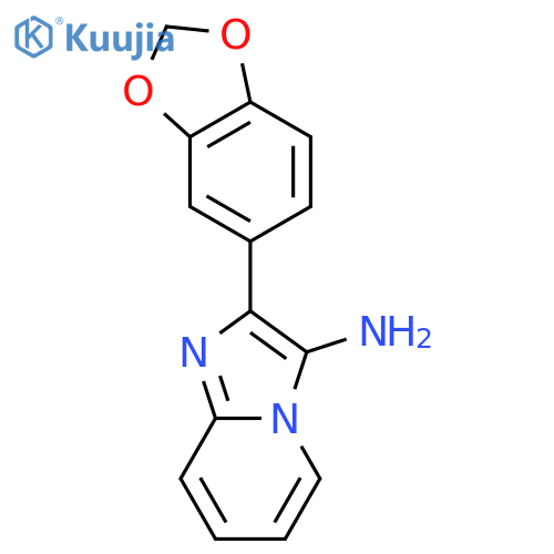 Imidazo[1,2-a]pyridin-3-amine,2-(1,3-benzodioxol-5-yl)- structure