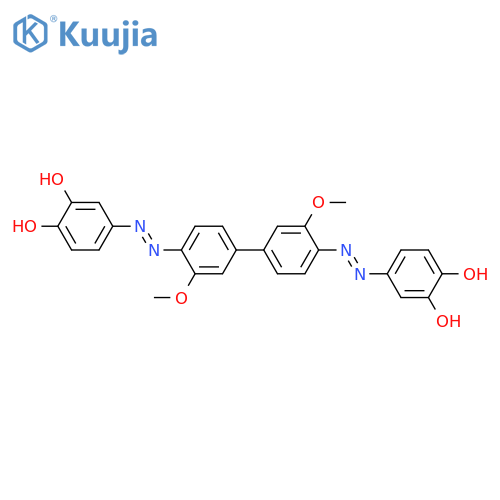 4,4'-[(3,3'-Dimethoxy[1,1'-biphenyl]-4,4'-diyl)bis(azo)]bis-1,2-benzenediol structure