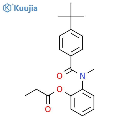 Benzamide,4-(1,1-dimethylethyl)-N-methyl-N-[2-(1-oxopropoxy)phenyl]- structure