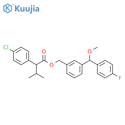 Benzeneacetic acid,4-chloro-a-(1-methylethyl)-,[3-[(4-fluorophenyl)methoxymethyl]phenyl]methyl ester structure