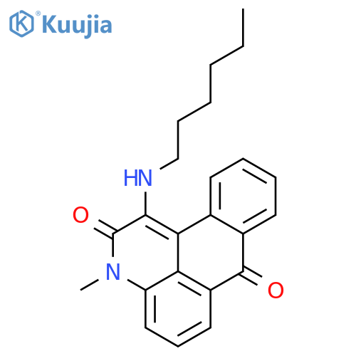 3H-Dibenz[f,ij]isoquinoline-2,7-dione, 1-(hexylamino)-3-methyl- structure