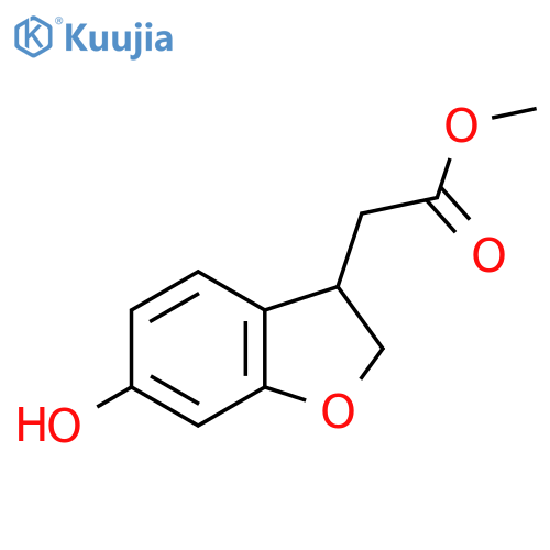 Methyl 2-(6-hydroxy-2,3-dihydrobenzofuran-3-yl)acetate structure
