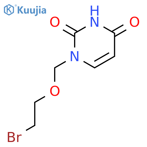 2,4(1H,3H)-Pyrimidinedione, 1-[(2-bromoethoxy)methyl]- structure