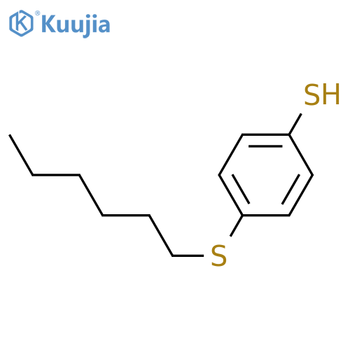 4-hexylsulfanylbenzenethiol structure