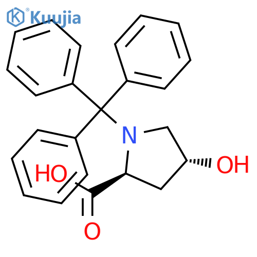 L-Proline, 4-hydroxy-1-(triphenylmethyl)-, trans- structure