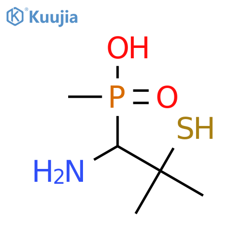 Phosphinic acid, (1-amino-2-mercapto-2-methylpropyl)methyl- structure