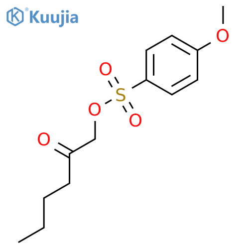 Benzenesulfonic acid, 4-methoxy-, 2-oxohexyl ester structure