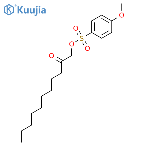 Benzenesulfonic acid, 4-methoxy-, 2-oxoundecyl ester structure