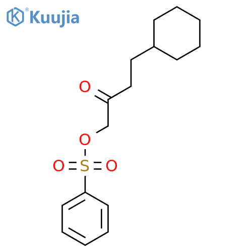 2-BUTANONE, 4-CYCLOHEXYL-1-[(PHENYLSULFONYL)OXY]- structure