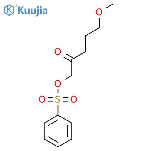 2-Pentanone, 5-methoxy-1-[(phenylsulfonyl)oxy]- structure