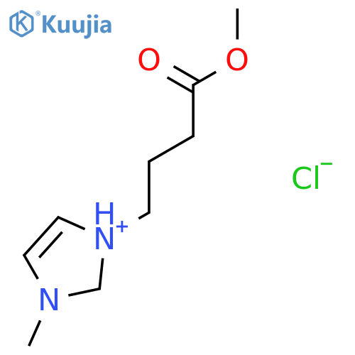1H-Imidazolium, 1-(4-methoxy-4-oxobutyl)-3-methyl-, chloride structure