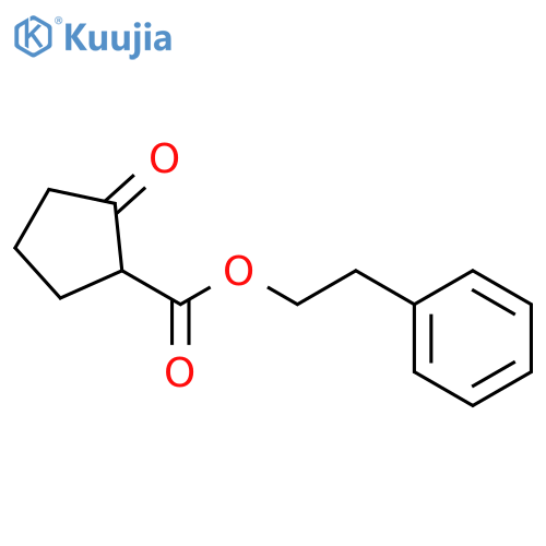 CYCLOPENTANECARBOXYLIC ACID, 2-OXO-, 2-PHENYLETHYL ESTER structure