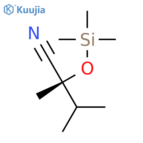 Butanenitrile, 2,3-dimethyl-2-[(trimethylsilyl)oxy]-, (2R)- structure