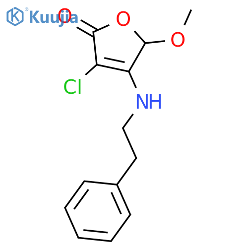 2(5H)-Furanone, 3-chloro-5-methoxy-4-[(2-phenylethyl)amino]- structure