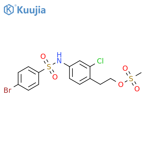 Benzenesulfonamide,4-bromo-N-[3-chloro-4-[2-[(methylsulfonyl)oxy]ethyl]phenyl]- structure