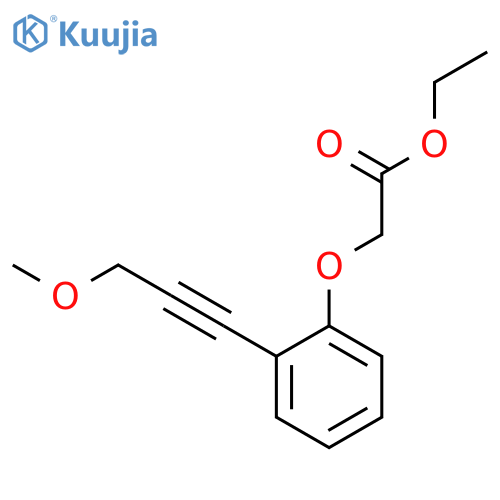Acetic acid, [2-(3-methoxy-1-propynyl)phenoxy]-, ethyl ester structure