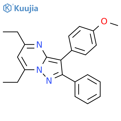 Pyrazolo[1,5-a]pyrimidine, 5,7-diethyl-3-(4-methoxyphenyl)-2-phenyl- structure