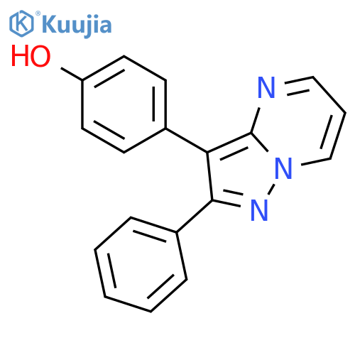 PHENOL, 4-(2-PHENYLPYRAZOLO[1,5-A]PYRIMIDIN-3-YL)- structure