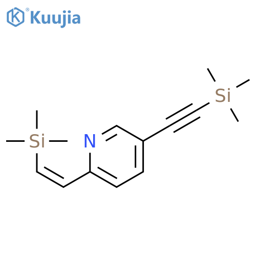 Pyridine, 2-[(1Z)-2-(trimethylsilyl)ethenyl]-5-[(trimethylsilyl)ethynyl]- structure