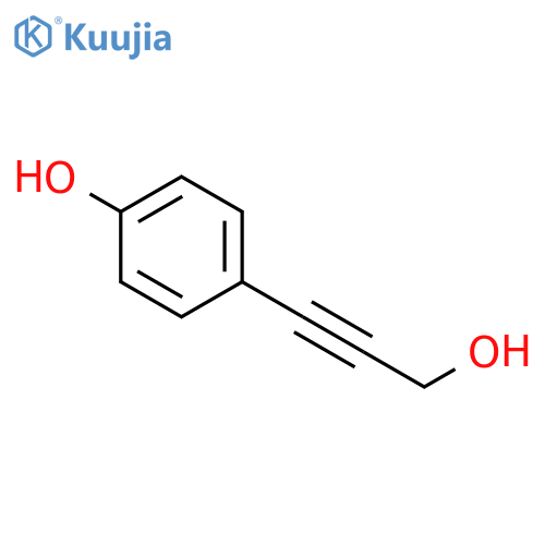 4-(3-hydroxyprop-1-yn-1-yl)phenol structure