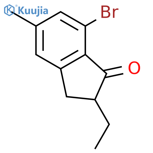 1H-Inden-1-one, 7-bromo-2-ethyl-2,3-dihydro-5-methyl- structure