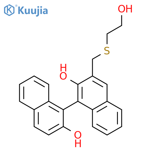 [1,1'-BINAPHTHALENE]-2,2'-DIOL, 3-[[(2-HYDROXYETHYL)THIO]METHYL]- structure