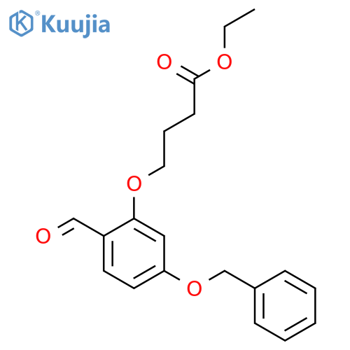 Butanoic acid, 4-[2-formyl-5-(phenylmethoxy)phenoxy]-, ethyl ester structure