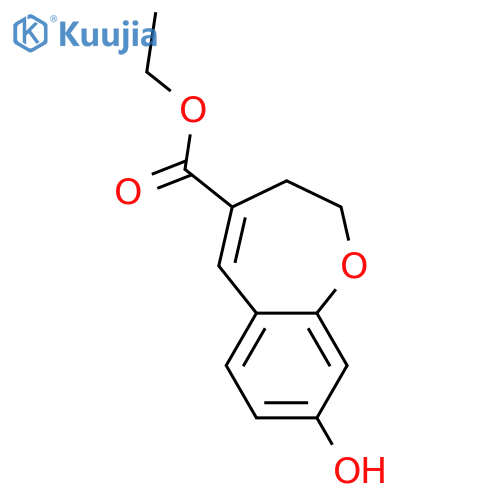 1-Benzoxepin-4-carboxylic acid, 2,3-dihydro-8-hydroxy-, ethyl ester structure