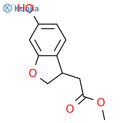 methyl 2-(6-hydroxy-2,3-dihydro-1-benzofuran-3-yl)acetate structure