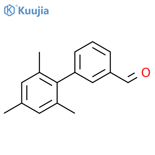 3-(2,4,6-trimethylphenyl)benzaldehyde structure