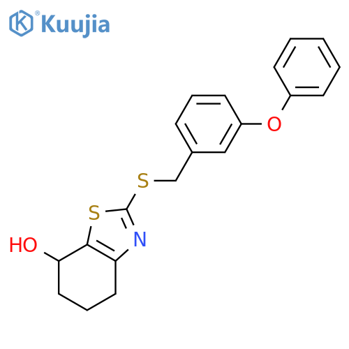 7-BENZOTHIAZOLOL, 4,5,6,7-TETRAHYDRO-2-[[(3-PHENOXYPHENYL)METHYL]THIO]- structure