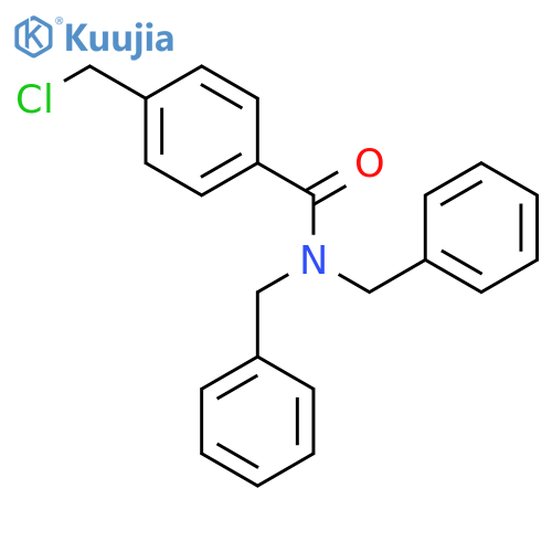 Benzamide, 4-(chloromethyl)-N,N-bis(phenylmethyl)- structure
