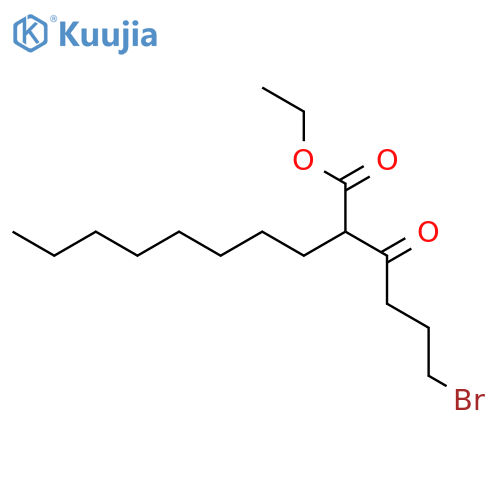 Decanoic acid, 2-(4-bromo-1-oxobutyl)-, ethyl ester structure