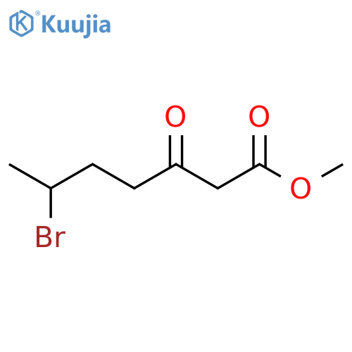 HEPTANOIC ACID, 6-BROMO-3-OXO-, METHYL ESTER structure
