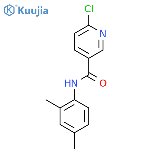 6-chloro-N-(2,4-dimethylphenyl)pyridine-3-carboxamide structure