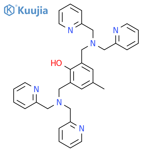 Phenol, 2,6-bis[[bis(2-pyridinylmethyl)amino]methyl]-4-methyl- structure