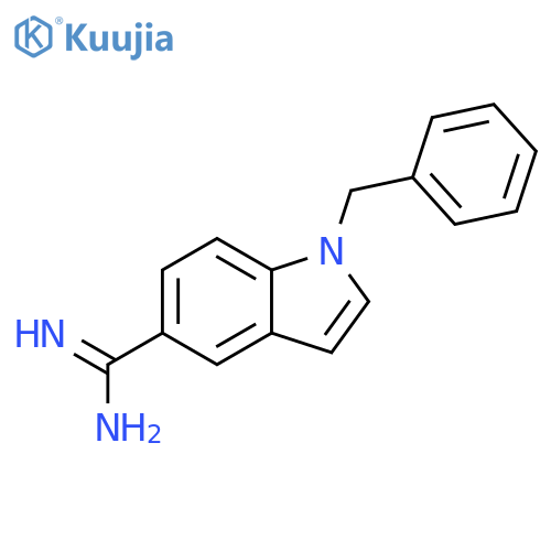 1H-INDOLE-5-CARBOXIMIDAMIDE, 1-(PHENYLMETHYL)- structure