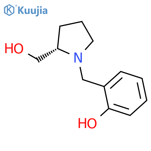 2-Pyrrolidinemethanol, 1-[(2-hydroxyphenyl)methyl]-, (2S)- structure