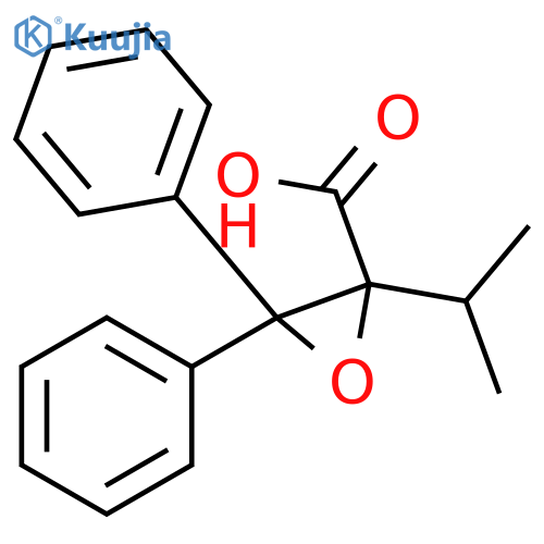 2-Oxiranecarboxylic acid, 2-(1-methylethyl)-3,3-diphenyl- structure