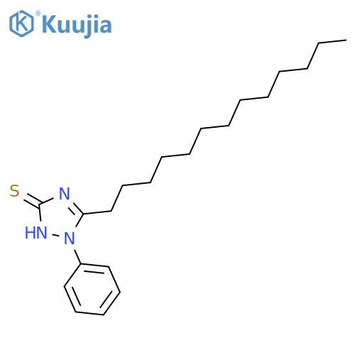 3H-1,2,4-Triazole-3-thione, 1,2-dihydro-1-phenyl-5-tridecyl- structure