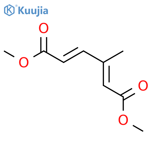 2,4-Hexadienedioic acid, 3-methyl-, dimethyl ester, (E,E)- structure