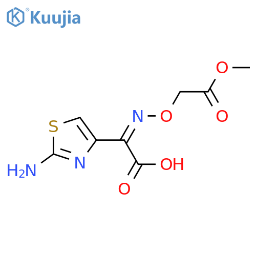(Z)-2-(2-Aminothiazol-4-yl)-2-((2-methoxy-2-oxoethoxy)imino)acetic acid structure