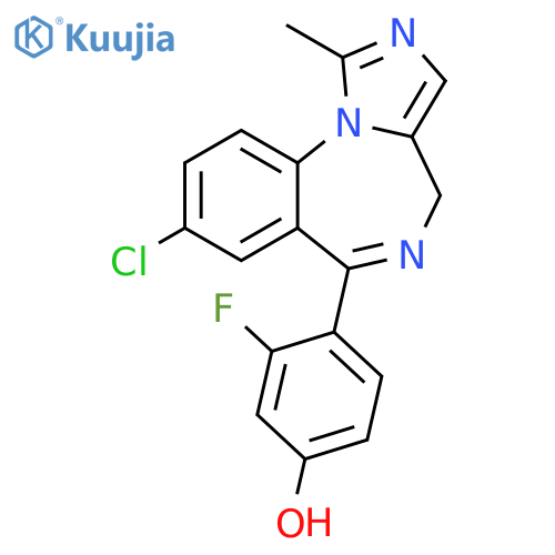Phenol, 4-(8-chloro-1-methyl-4H-imidazo[1,5-a][1,4]benzodiazepin-6-yl)-3-fluoro- structure