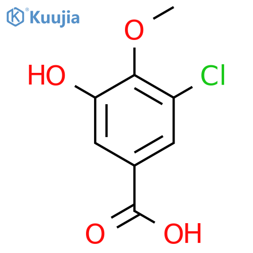 Benzoic acid, 3-chloro-5-hydroxy-4-methoxy- structure