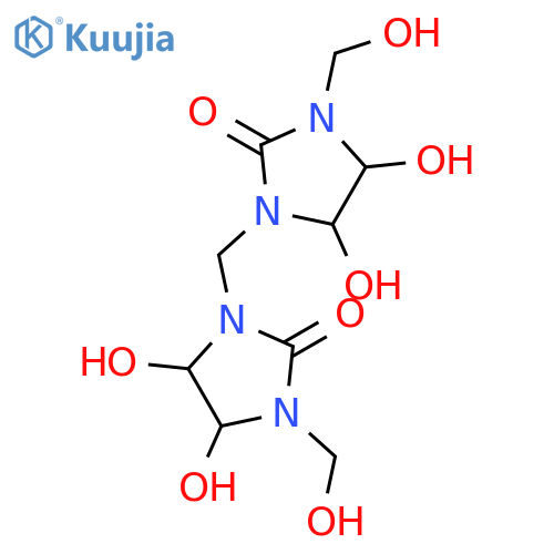 2-Imidazolidinone, 1,1'-methylenebis[4,5-dihydroxy-3-(hydroxymethyl)- structure