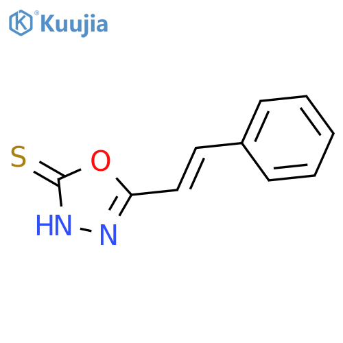 1,3,4-Oxadiazole-2(3H)-thione, 5-(2-phenylethenyl)- structure
