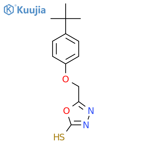 5-(4-Tert-butylphenoxymethyl)-1,3,4-oxadiazole-2-thiol structure