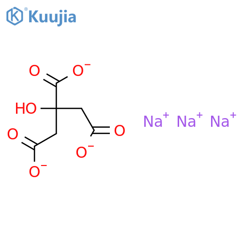 trisodium 2-hydroxypropane-1,2,3-tricarboxylate structure
