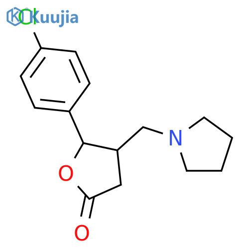 5-(4-Chlorophenyl)-4-[(pyrrolidin-1-yl)methyl]oxolan-2-one structure